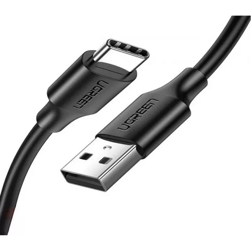 USB-A į USB-C laidas UGREEN US287, 0,25 m, 3 A, 480 Mbps, juodas