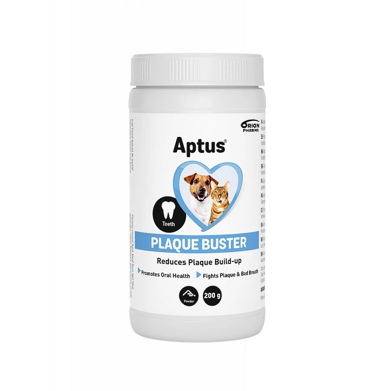 APTUS Plaque Buster sveiki dantys ir dantenos – papildai šunims ir katėms – 200 g