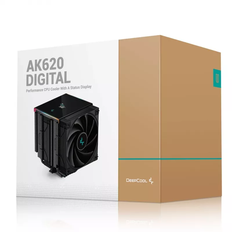 DeepCool AK620 DIGITAL procesoriaus oro aušintuvas 12 cm juodas 1 vnt.
