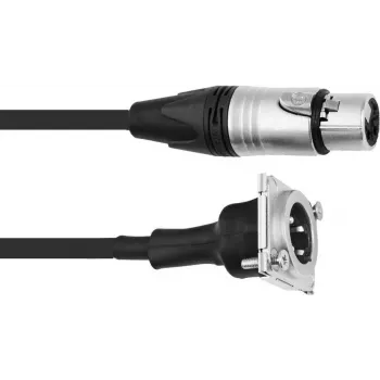XLR jungiamasis kabelis PSSO 1 m, XLR moteriška į XLR vyriška, juoda
