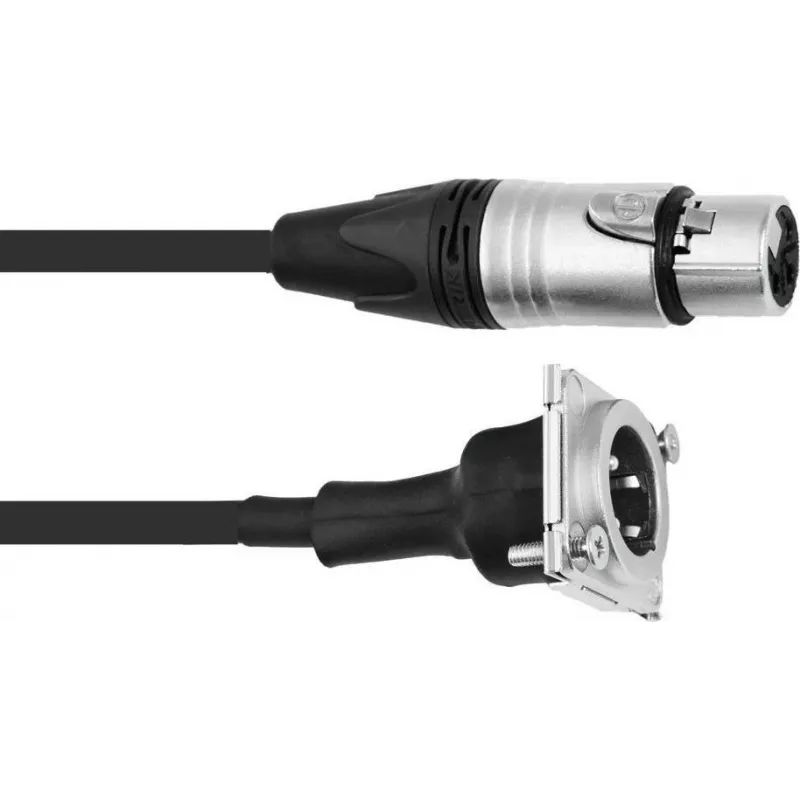 XLR jungiamasis kabelis PSSO 1 m, XLR moteriška į XLR vyriška, juoda
