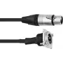 XLR jungiamasis kabelis PSSO 1 m, XLR moteriška į XLR vyriška, juoda