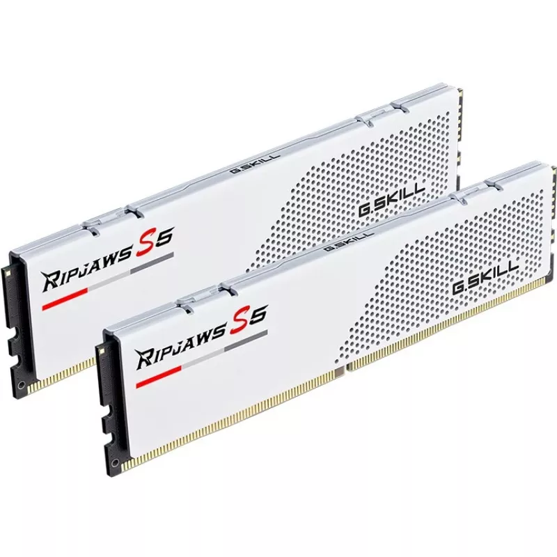 DIMM 64 GB DDR5-5600 (2x 32 GB) Dual-Kit, atmintinė balta, F5-5600J3636D32GX2-RS5W, Ripjaws S5, INTEL XMP