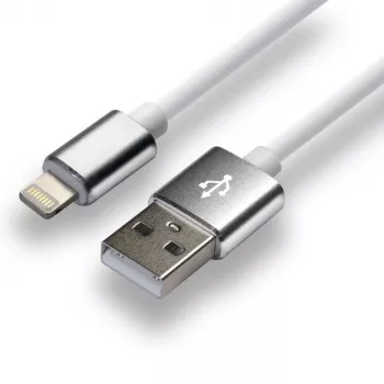 everActive laidas USB Lightning 1m - Baltas, silikoninis, greitas įkrovimas, 2,4A - CBS-1IW