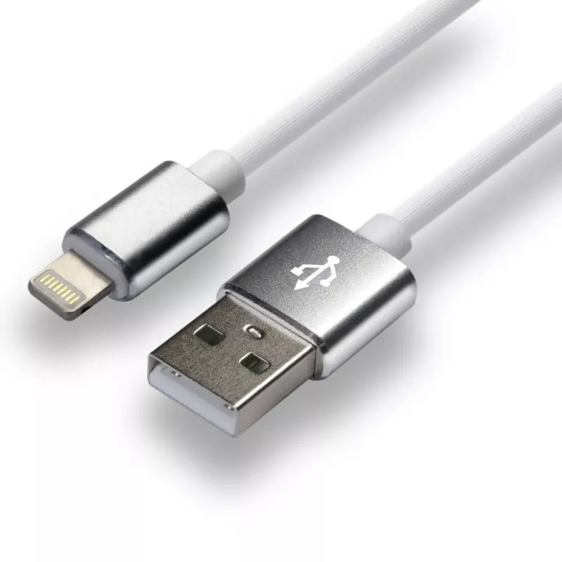 everActive laidas USB Lightning 1m - Baltas, silikoninis, greitas įkrovimas, 2,4A - CBS-1IW