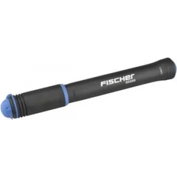 Mini dviračio pompa FISCHER FLEX juoda/mėlyna su jungimo žarna, nešiojama rankinė pompa Presta ir Schrader ventiliams