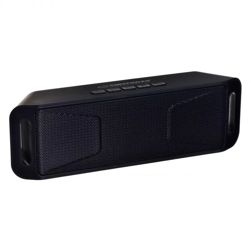 Stereo nešiojamas garsiakalbis ESPERANZA FOLK Juoda — 6 W RMS, Bluetooth, MicroSD, LiPo baterija