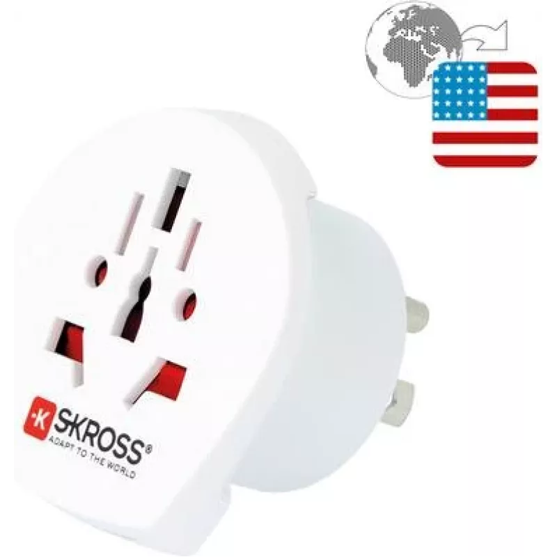 Skross 1.500221-E kelionių adapteris CA W į USA (1.500221-E)