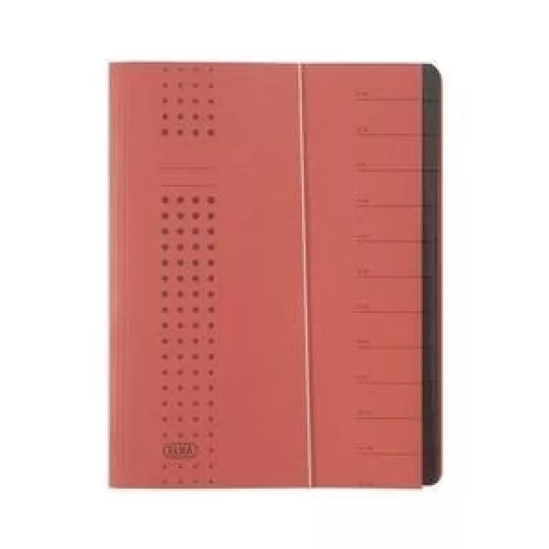 ELBA chic plėčiamoji byla, A4 raudona, skyreliai 1-12, kartoninė pakuotė (42496 RO) (42496 RO)