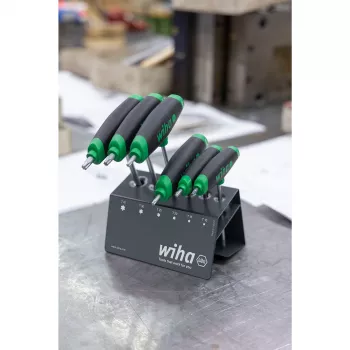 T formos rankena TORX / šešiabriaunių raktų rinkinys wiha 45623 ComfortGrip 6 vnt. — T formos rankenos atsuktuvai TORX ir šešiabriauniams