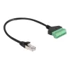 DeLOCK RJ45 kabelis Cat.6 kištukas prie gnybtų bloko adapteris 30 cm juoda žalia