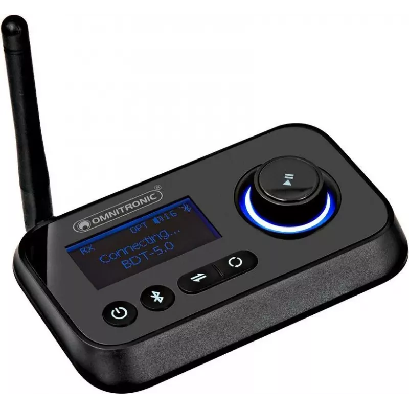 „Bluetooth“ siųstuvas-imtuvas „Omnitronic BDT-5.0“ „Bluetooth 5.0“ veikimo nuotolis 30 m
