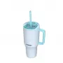 Termo puodelis su teleskopiniu šiaudeliu Kambukka Rio Tumbler 950ml Frosty Coconut