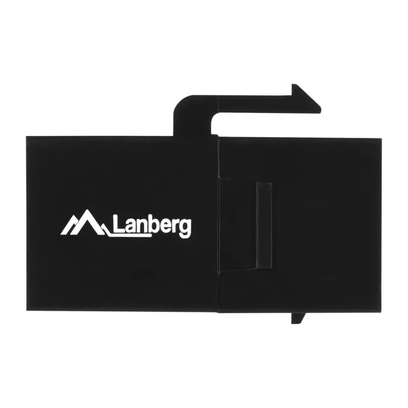 LANBERG KSU6-3000 keystone modulis — Cat6 U/UTP RJ-45 jungtis (moteriška) į RJ-45 jungtį (moteriška), plokščia konstrukcija, juodas