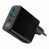 Gembird TA-UC-PDQC30LCD-BK-02 mobile device charger Universal Juoda AC Fast charging vidinis