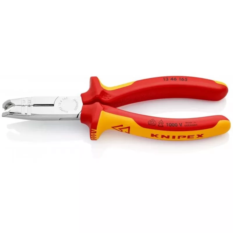 Knipex 13 46 165 kabelių nuėmiklis raudonas, geltonas