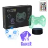 Stalinė LED lempa MANTA SNL122RGB RGB 3D šviesos dekoracija, spalvų kaitos RGB, maitinama per USB