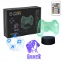 Stalinė LED lempa MANTA SNL122RGB RGB 3D šviesos dekoracija, spalvų kaitos RGB, maitinama per USB