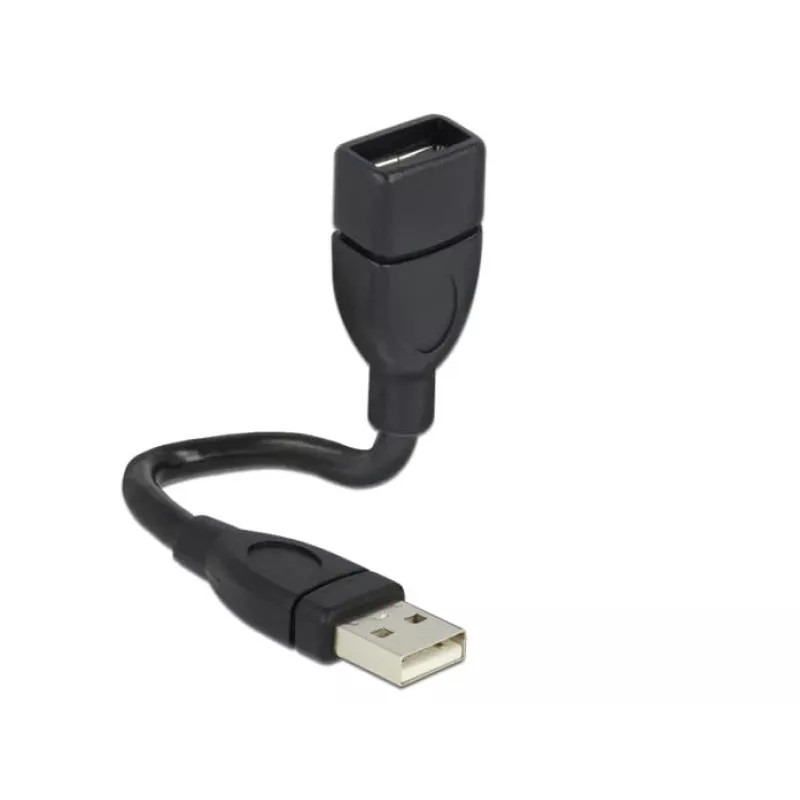 USB kabelis DeLOCK 15cm USB 2.0 USB A juodas