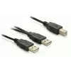 USB laidas DeLOCK USB-B/USB-A laidas 1 m juodas