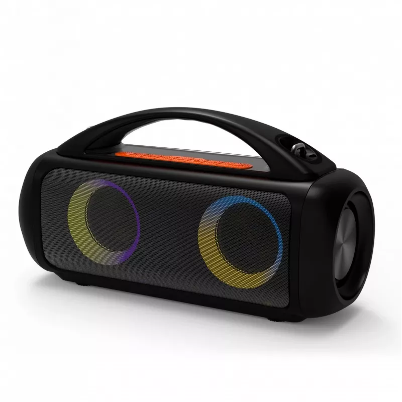 Nešiojamas garsiakalbis MEDIA-TECH MT3184 — Bluetooth 5.3, 60W RMS, IPX5, Li-Ion baterija 16h, USB-C įkrovimas, MicroSD, TWS, mikrofonas, nuotolinio valdymo pultelis