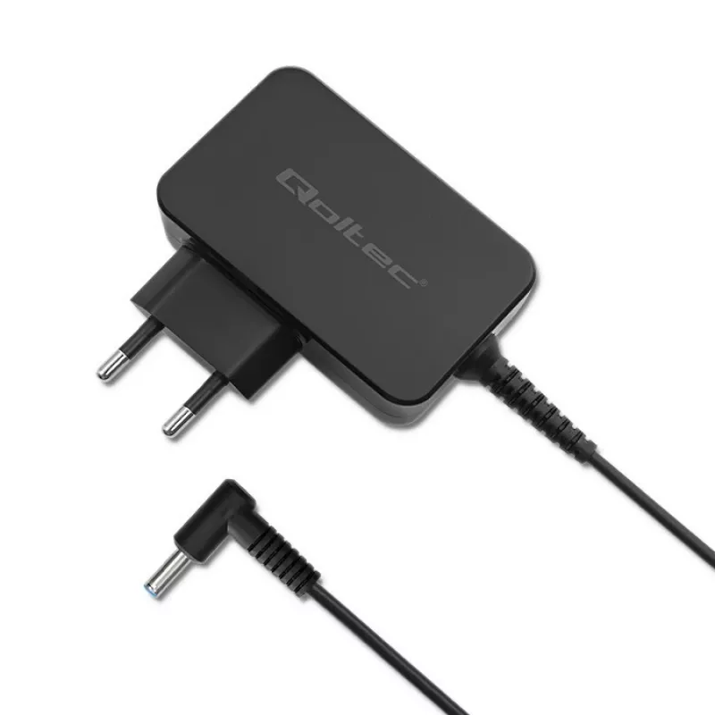 Kintamosios srovės maitinimo adapteris QOLTEC 51033 nešiojamiesiems kompiuteriams, 45 W, 19.5 V, 2.31 A, 220–240 V, patalpų, juodas, 1.7 m kabelis