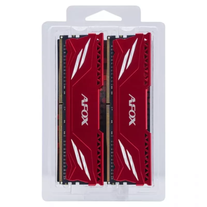 Stalinis RAM AFOX GAMING DDR4 2×16GB 32GB 3200MHz CL16 1.35V XMP2 raudona
