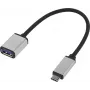 Renkforce RF-4888284 USB laidas 0,15 m 3.2 Gen 1 (3.1 Gen 1) USB C USB A juoda - sidabrinė (RF-4888284)