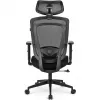 Biuro kėdė Sharkoon OfficePal C10 — juoda, ergonomiškas dizainas, reguliuojamas aukštis