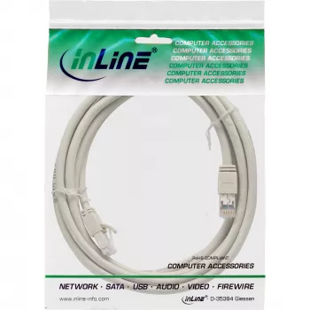 InLine komutacinis kabelis S/FTP PiMF Cat.6 sertifikuotas pilkas 2m