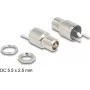 DeLOCK jungtis DC 5.5 x 2.5 mm moteriška instaliacinė litavimo versija 20 V 9 A