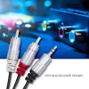 Garso kabelis Qoltec 52340 2 m 2xRCA 3,5 mm juodas