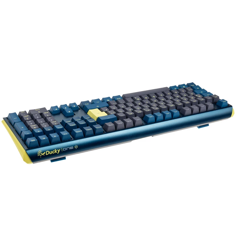 Ducky One 3 Daybreak RGB klaviatūra, skirta žaidimams, USB, vokiška, juoda, mėlyna, žalia