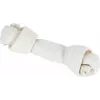Dantų kramtomasis kauliukas ZOLUX Knotted White Bone 140 g — kietas jautienos skonio dantų kramtalas vidutinėms veislėms (250 mm)