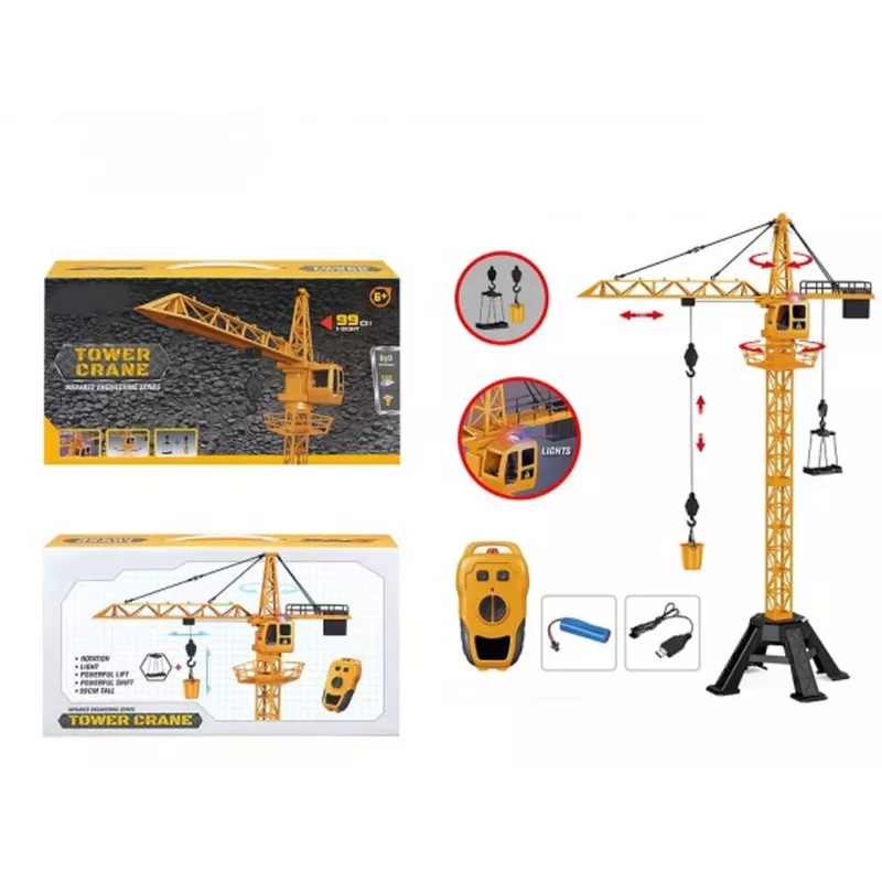 Bokštinio krano R/C modelis Madej 013211 radijo bangomis valdomas statybinis žaislas