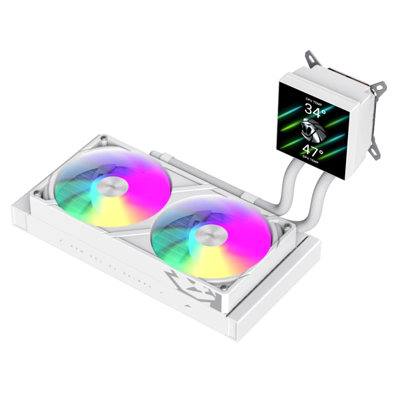 Gamemax CPU skysčio aušintuvas | GLACIER 240 LCD WH | Intel, AMD
