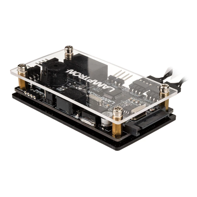 Lamptron TC20 PCI ventiliatorių ir RGB LED valdiklis, juodas — PCI lizde montuojamas ventiliatorių / LED šakotuvas