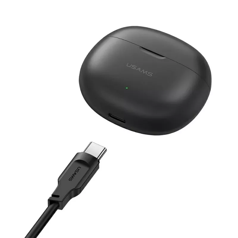 Ausinės Usams BHUYO01 Bluetooth 5.3 TWS Rhymbo juodos