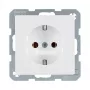 Kištukinis lizdas Type F berker 47436089, 16 A, 250 V, balta, duroplasto korpusas