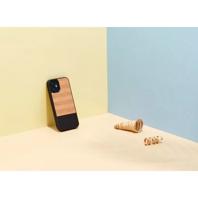 Apsauginis telefono dėklas Man and Wood, skirtas iPhone 12 mini, Herringbone Nero Juoda