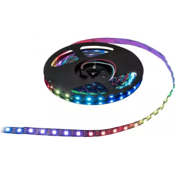 LED pikselių juostelė EUROLITE 50530210 2,5 m RGB 5V – adresuojama LED juostelė, 2,5 m ilgis, 5 V maitinimas, RGB