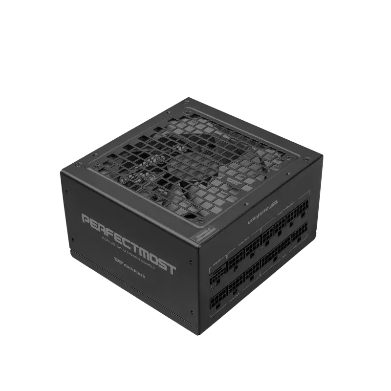 Maitinimo blokas DarkFlash PMT1250 Juoda — ATX stacionaraus kompiuterio PSU, 1250W, aptrauktais laidais