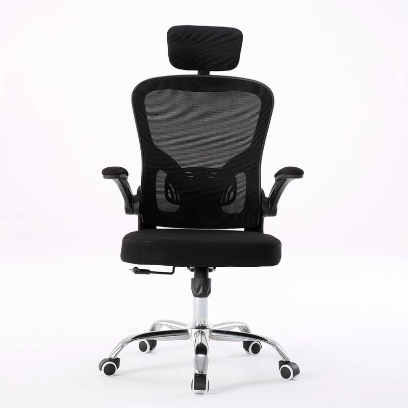 Ofiso kėdė top e shop DORY CZERŃ — paminkštinta sėdynė, tinklinė atlošas, 650×620 mm, aukštis iki 122 cm