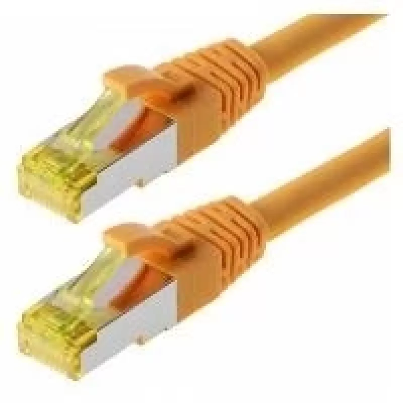 Tinklo kabelis Helos Cat 6a S/FTP 0,5 m Geltonas
