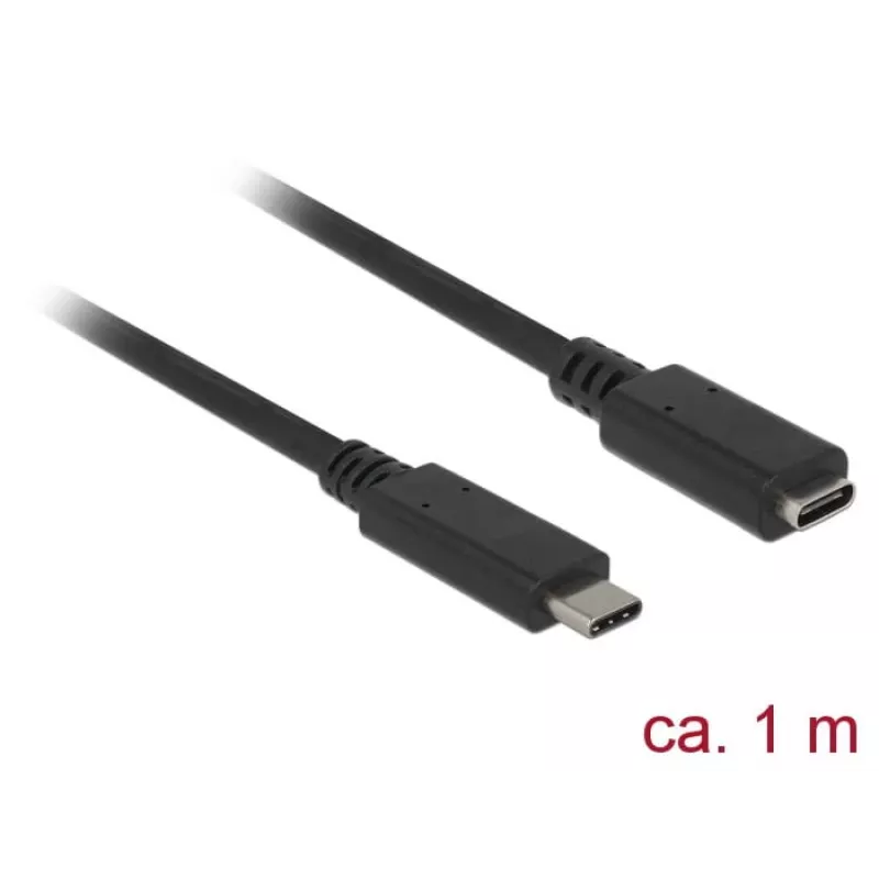 USB kabelis DeLOCK 85533 USB 3.2 Gen 1 1m USB C juodas