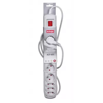 Activejet APN-8G/1,5M-GR maitinimo juosta su laidu