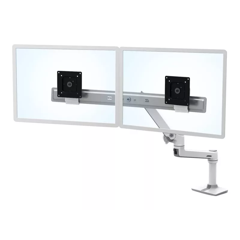 Stalinis laikiklis Ergotron LX Series Dual Direct Arm 63,5 cm (25 colių) baltas