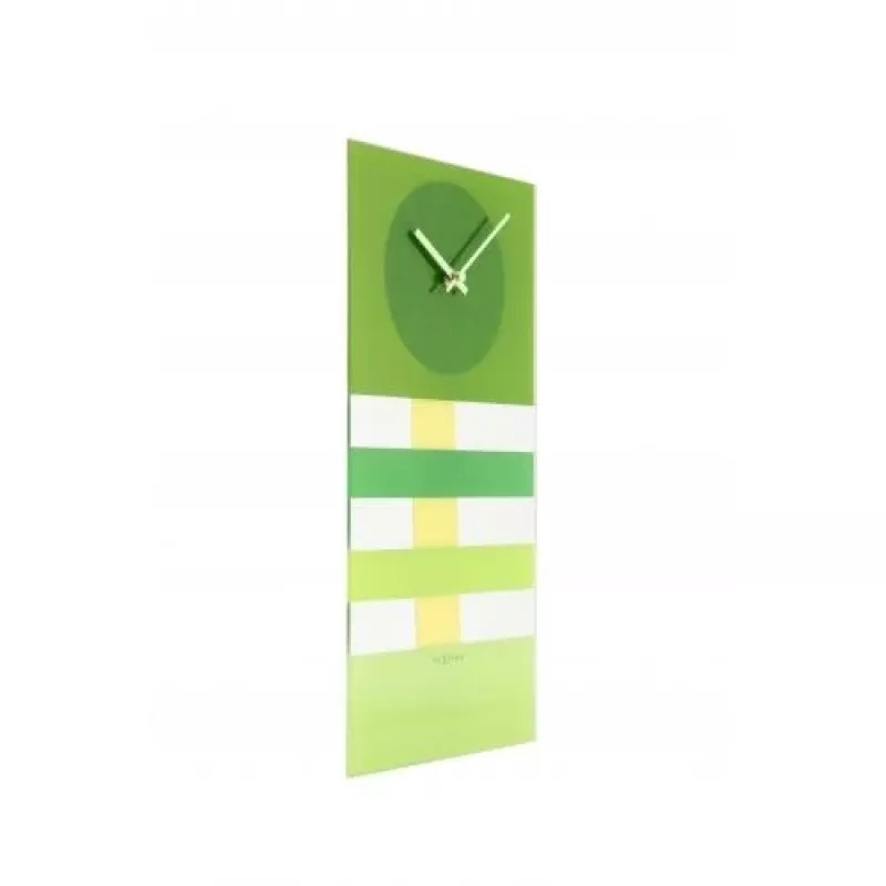 NeXtime laikrodis 2855gn Bold Stripes, 19 x 38 cm, Sieninis, Žalias
