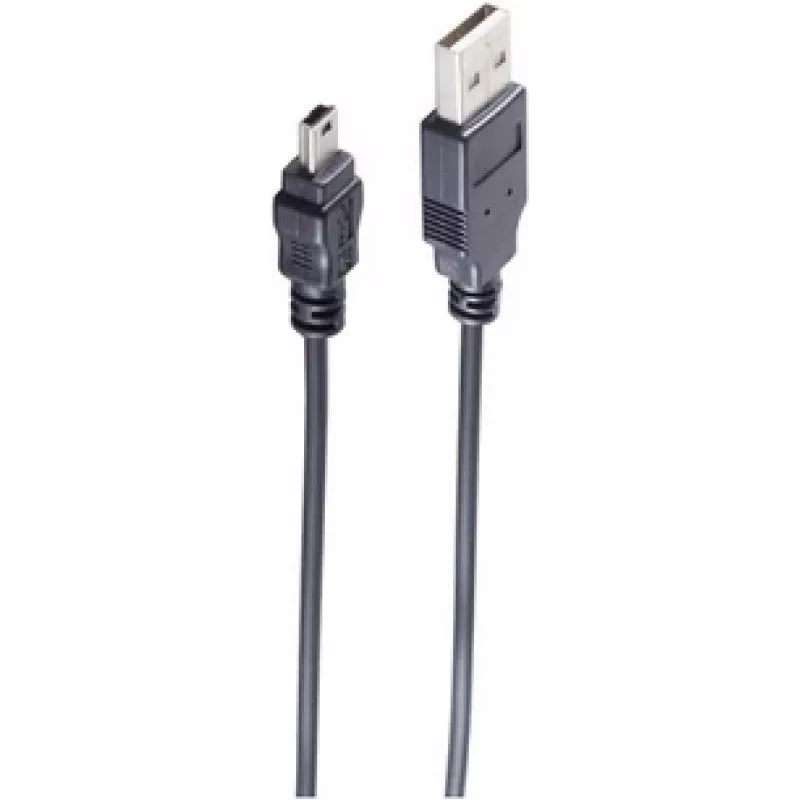 USB kabelis ShiverPeaks 14-16025 USB 2.0 1m USB A USB B juodas