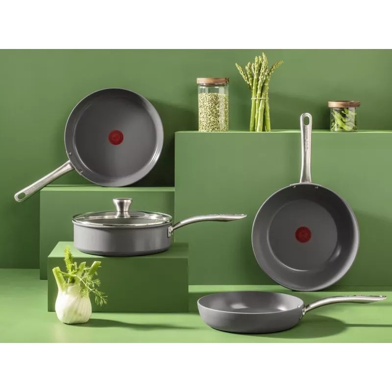 Keptuvė Tefal Renewal C4260443 24 cm — aliuminis, keraminė neprideganti danga, tinkama indukcijai, Thermo-Spot